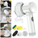 Escova Elétrica PowerClean TURBO 5 em 1 - Limpeza Sem Esforço