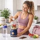 Mini Liquidificador Portátil Recarregável 6 lâminas USB 3 em 1 Suco, Smoothie, Shake