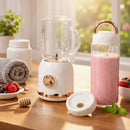Mini Liquidificador Portátil Recarregável 6 lâminas USB 3 em 1 Suco, Smoothie, Shake